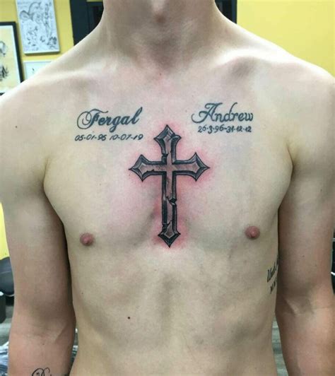 chest tattoo cross